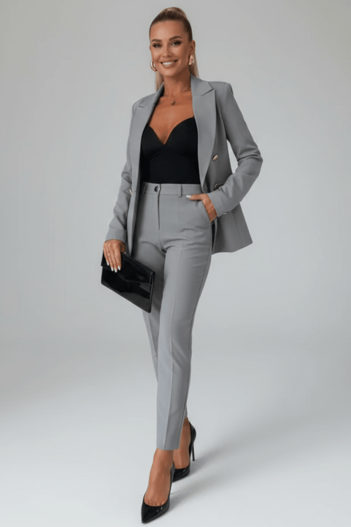 Double-Breasted Blazer Suit Set for Women