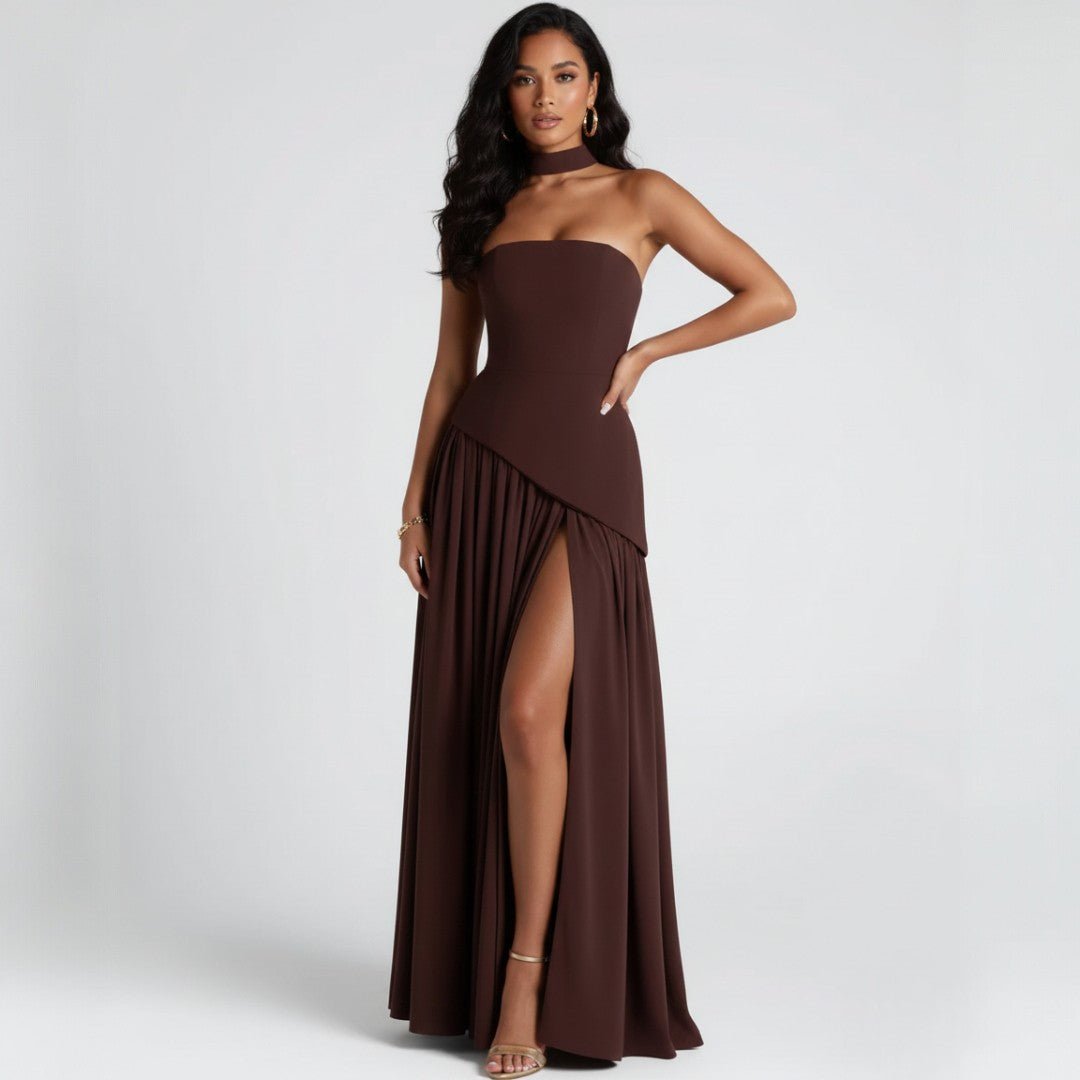 Strapless A-Line Maxi Dress for Women