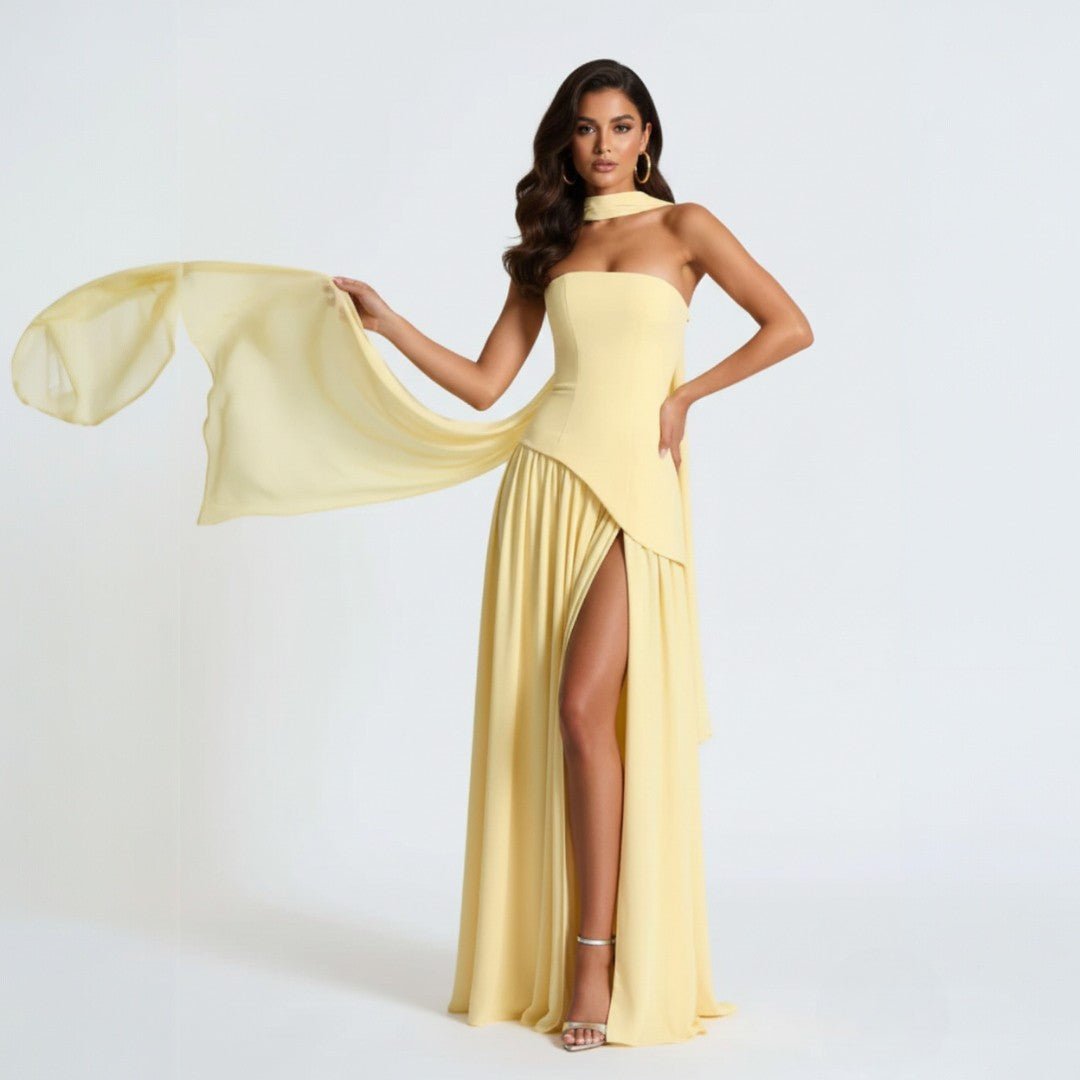 Strapless A-Line Maxi Dress for Women