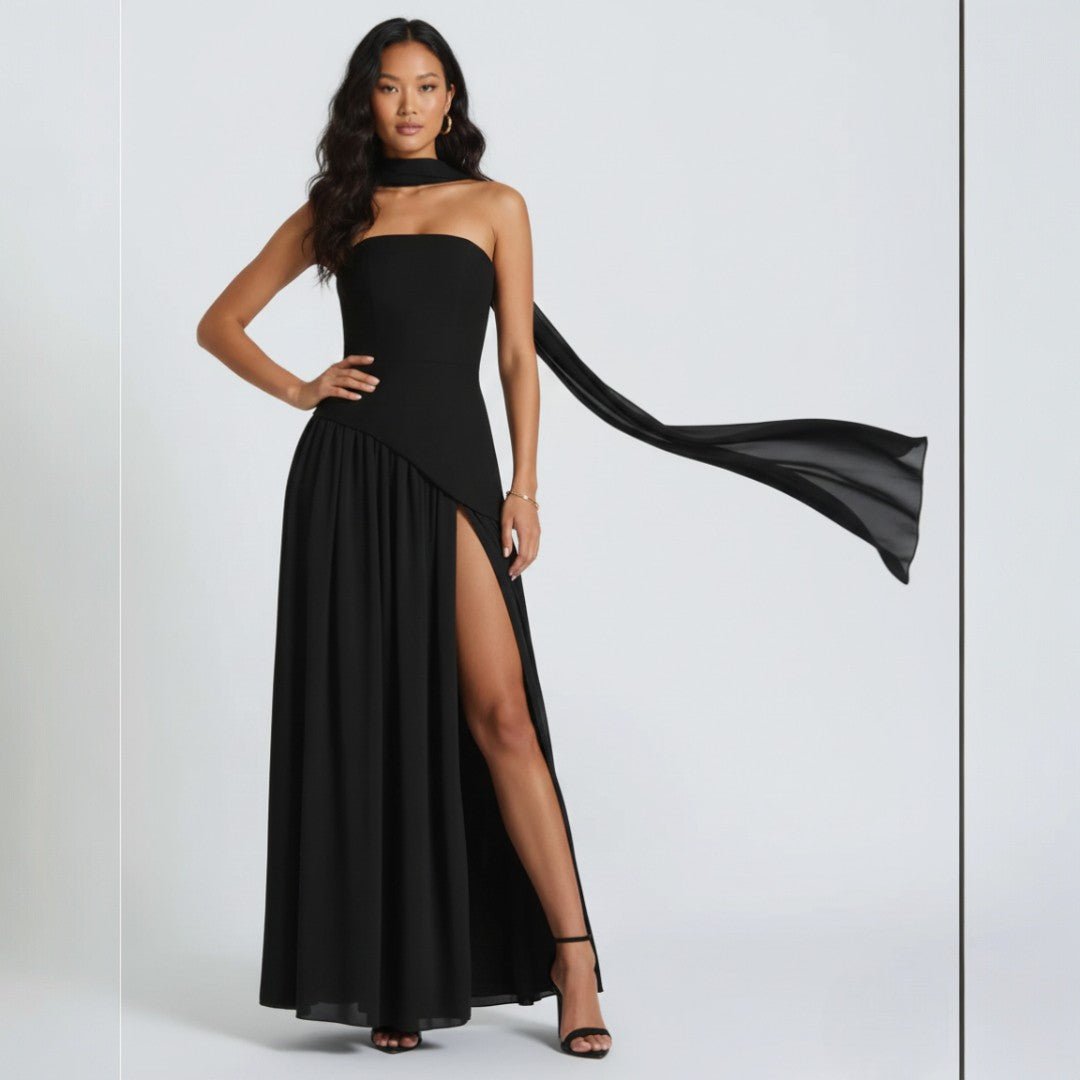 Strapless A-Line Maxi Dress for Women