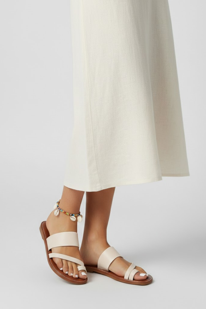Slip On Sandals with Toe Loop for Women