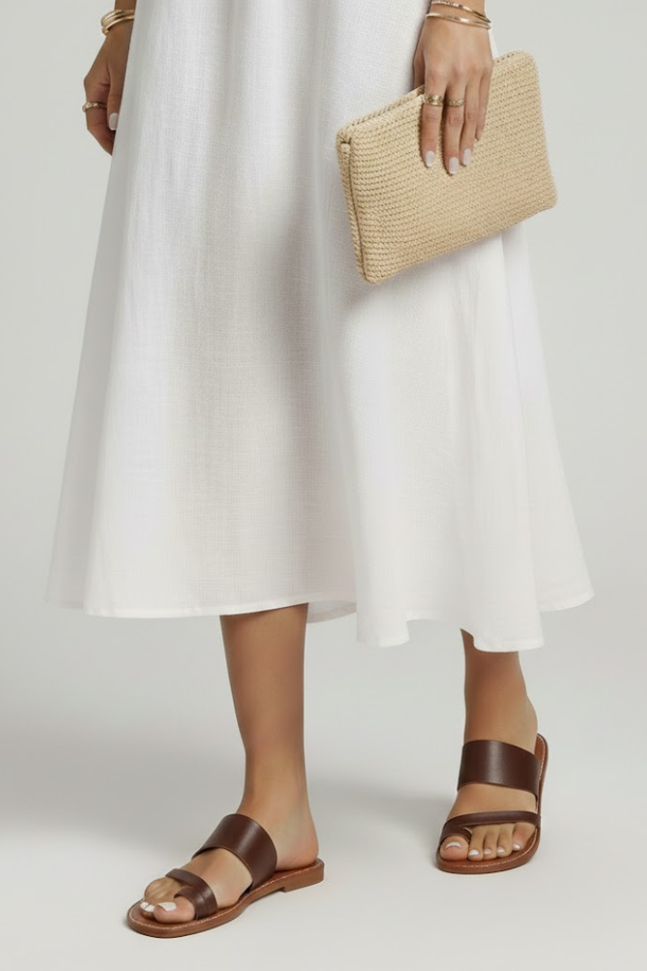Slip On Sandals with Toe Loop for Women