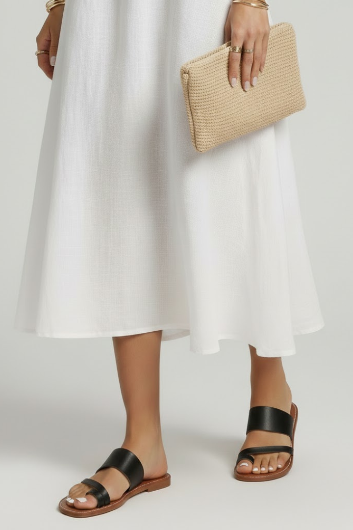 Slip On Sandals with Toe Loop for Women