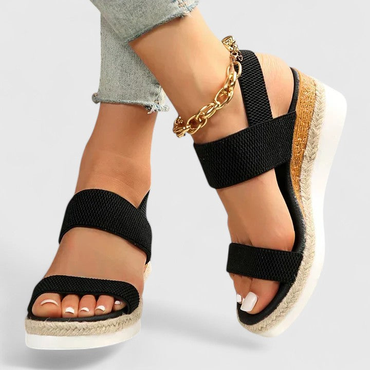 Espadrille Platform Sandals with Wide Straps for Women