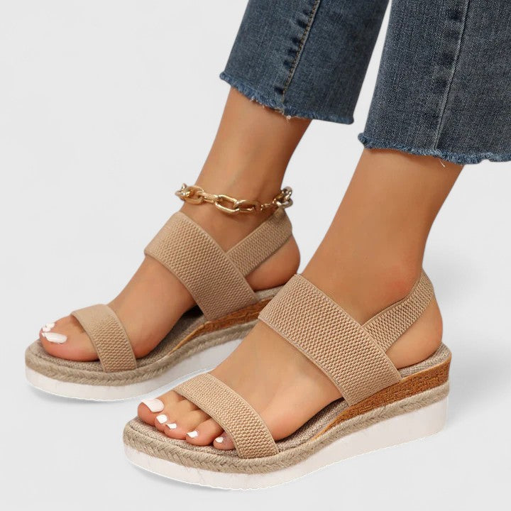 Espadrille Platform Sandals with Wide Straps for Women