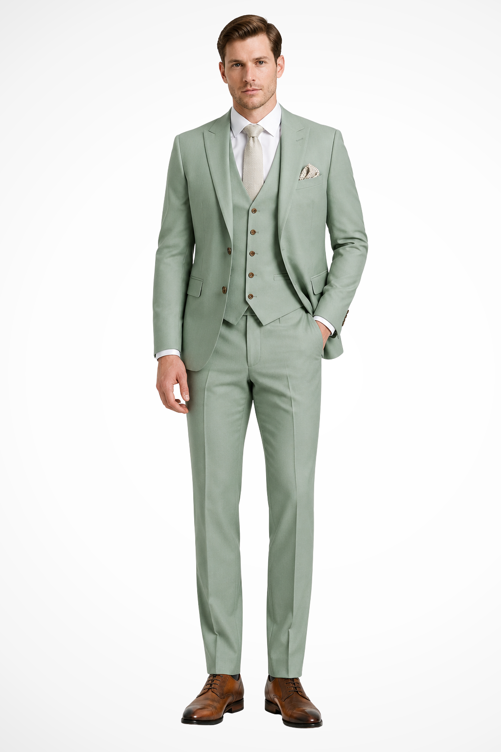 Slim Fit Three Piece Suit for Men