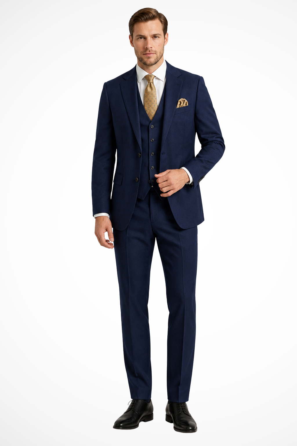 Slim Fit Three Piece Suit for Men