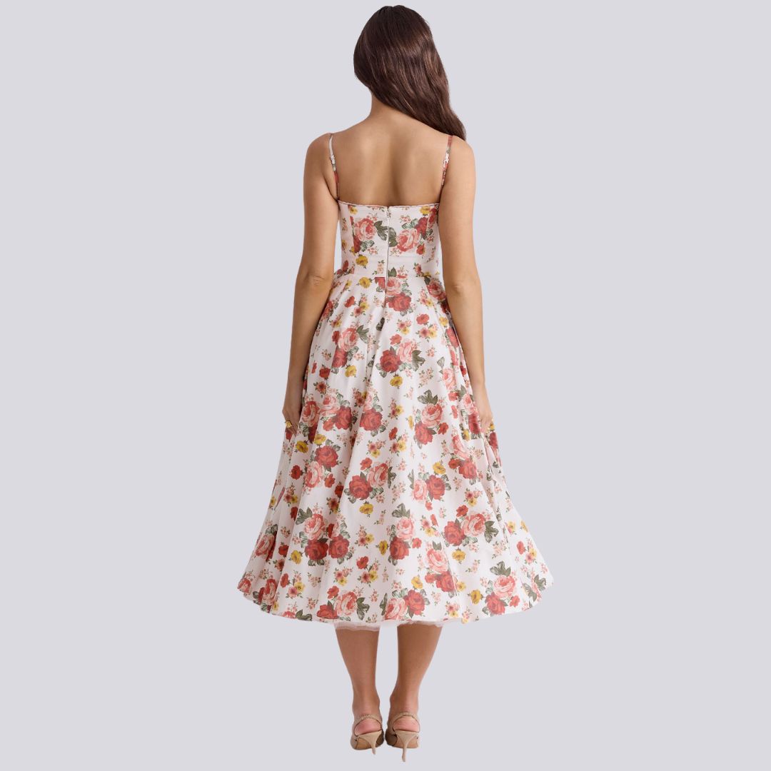 V-Neck A-Line Wedding Guest Maxi Dress for Women