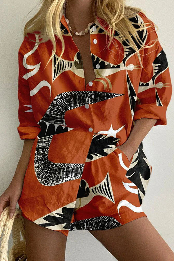 Printed Shirt Summer Set for Women