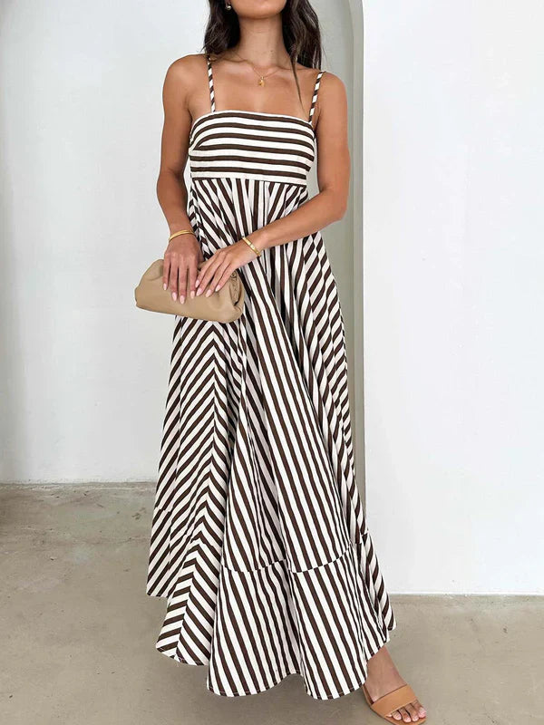 Striped Summer Maxi Dress for Women