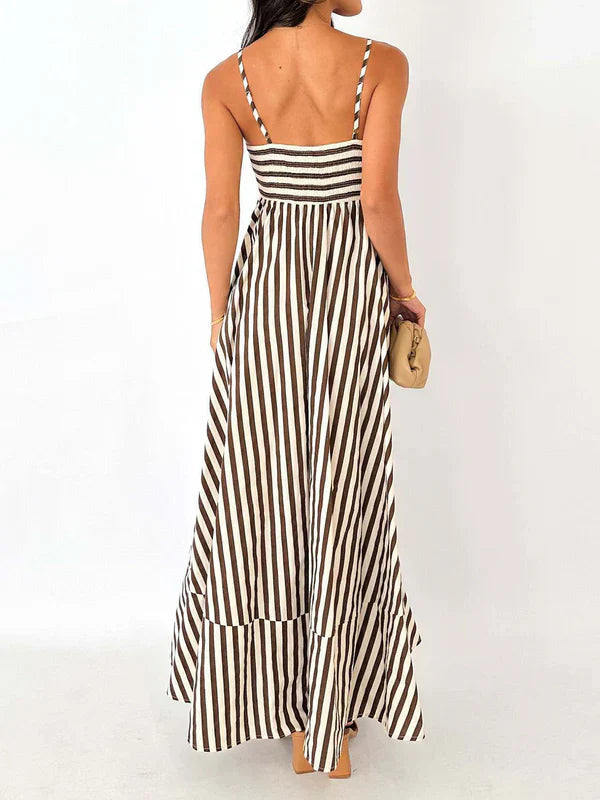 Striped Summer Maxi Dress for Women