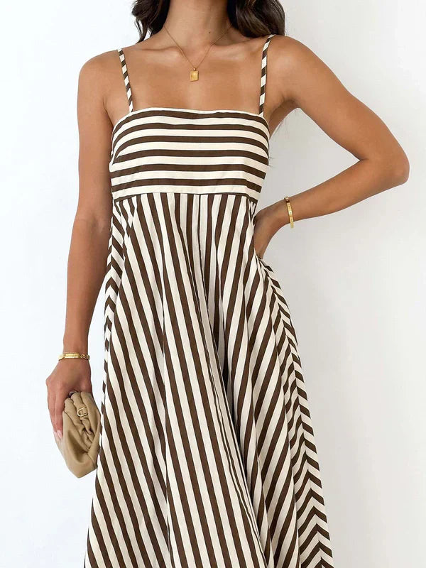 Striped Summer Maxi Dress for Women
