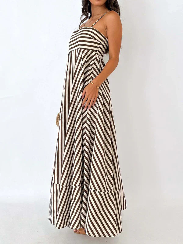 Striped Summer Maxi Dress for Women