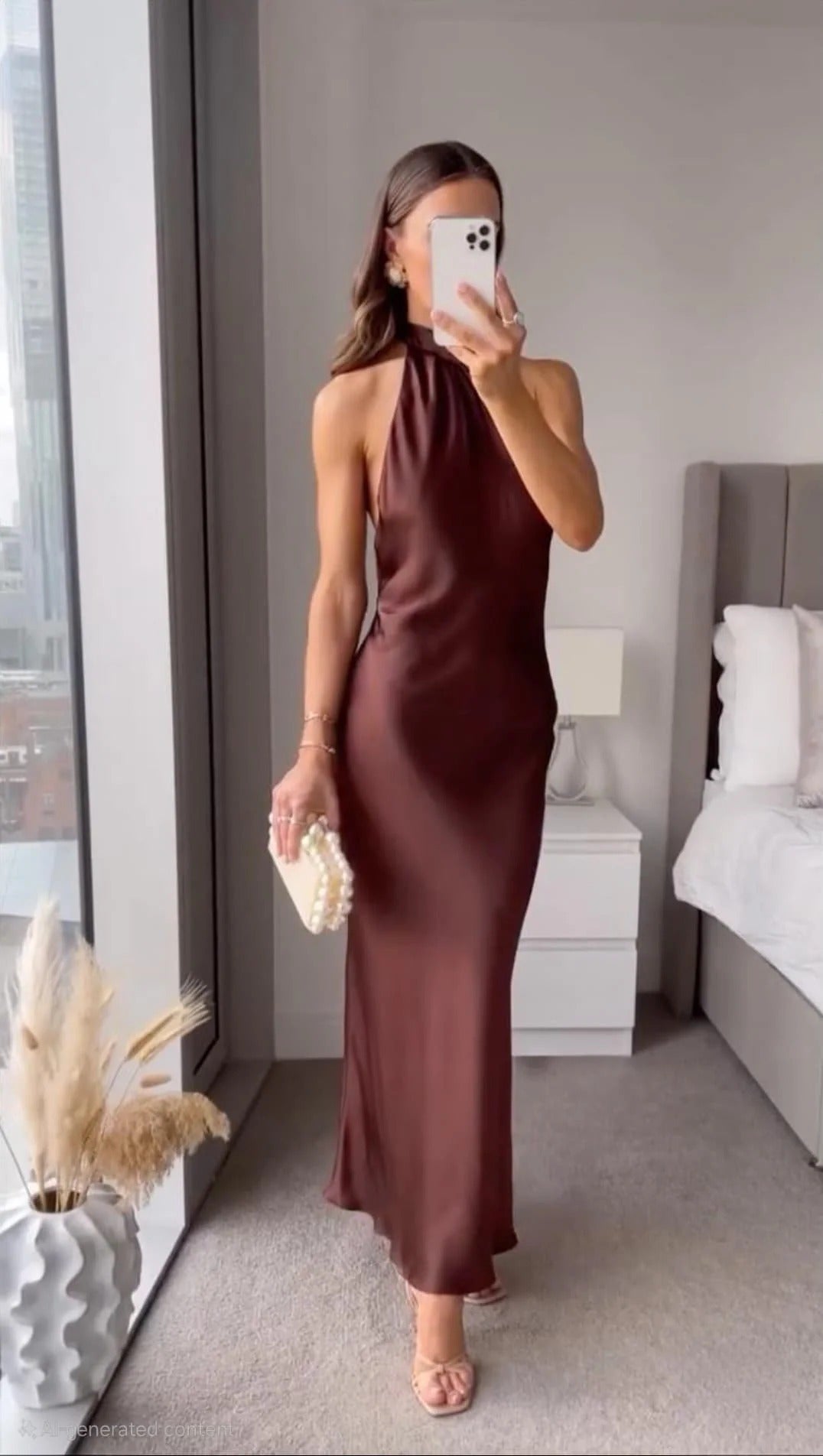 Halter Neck Maxi Dress for Women