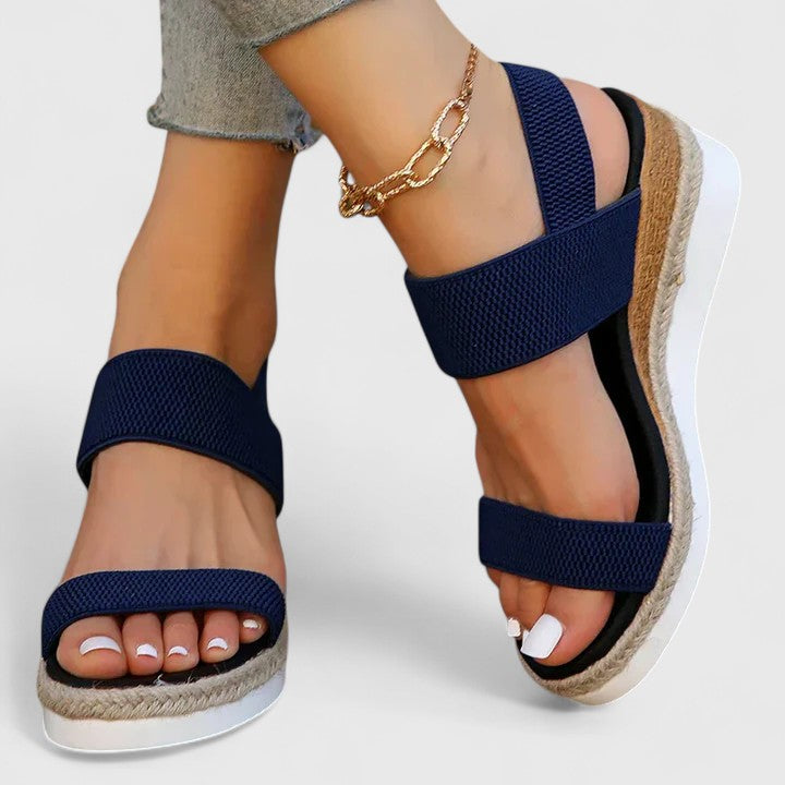 Espadrille Platform Sandals with Wide Straps for Women