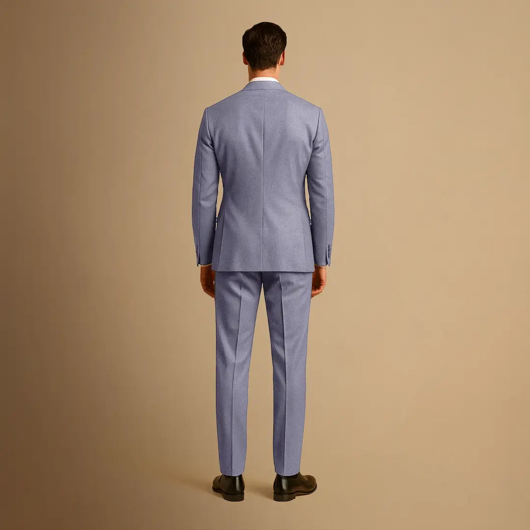 Slim Fit Single-Breasted Suit Set for Men