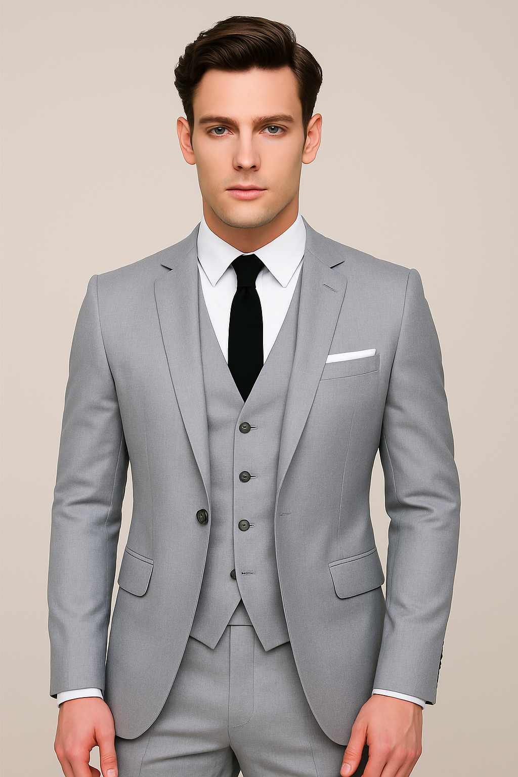 Double-Breasted Three Piece Suit for Men