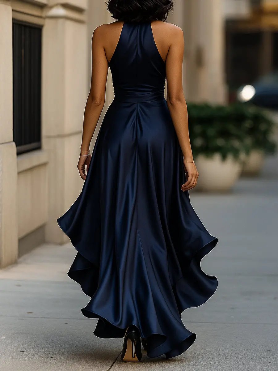 Halterneck Wrap Maxi Dress for Women