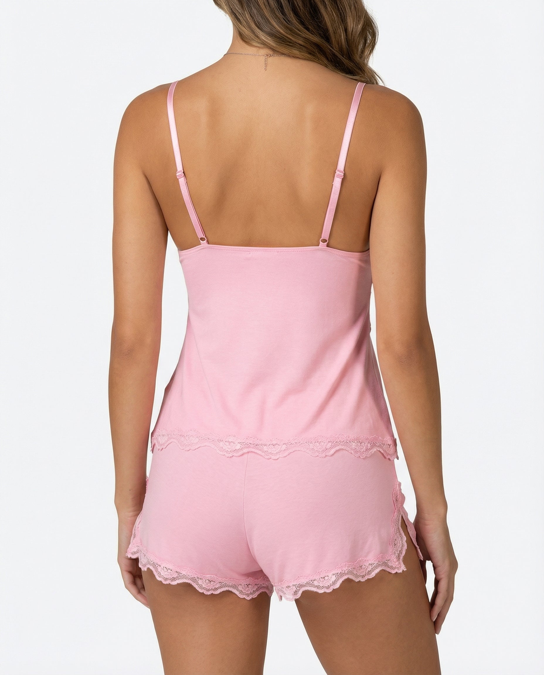 Lace Trim Cami and Short Set for Women