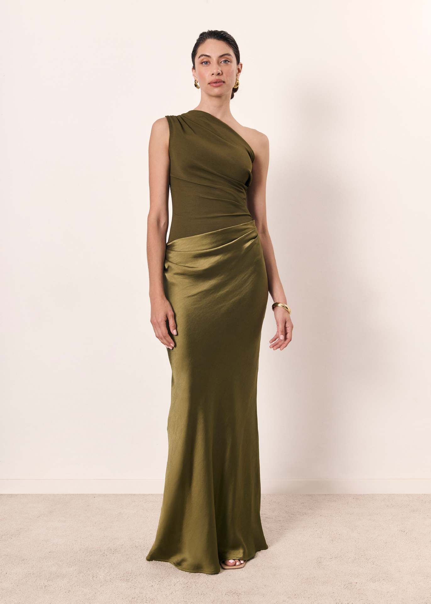 Wedding Guest One Shoulder Maxi Dress for Women