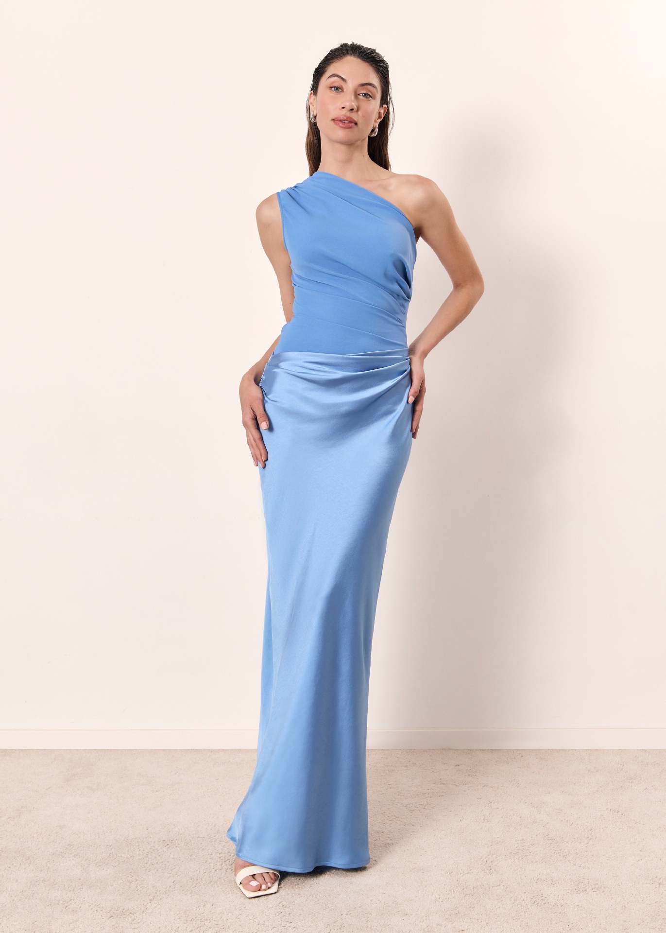Wedding Guest One Shoulder Maxi Dress for Women