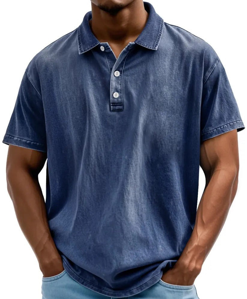 Washed Vintage Polo Shirt for Men