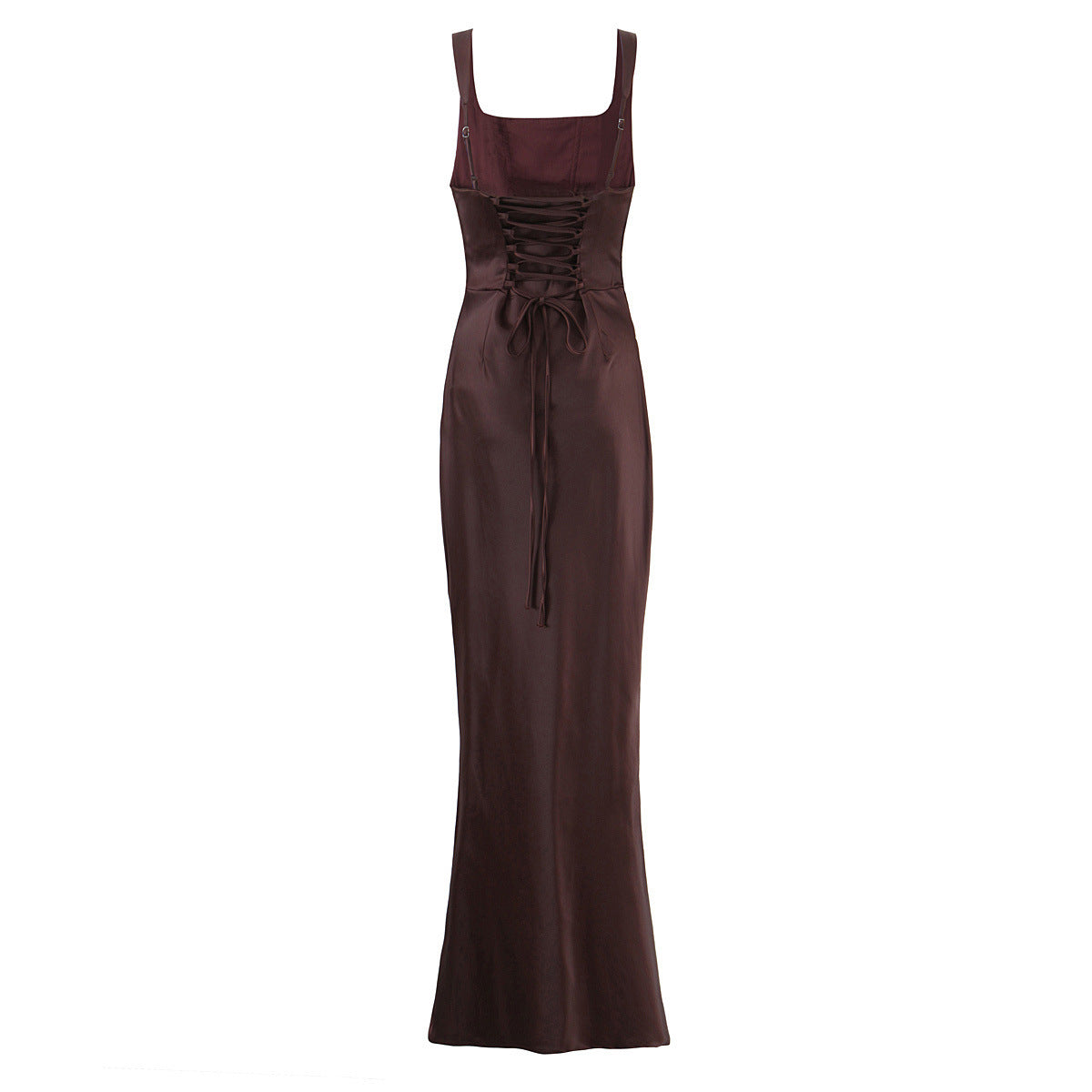 Slim Fit Satin Maxi Dress for Women