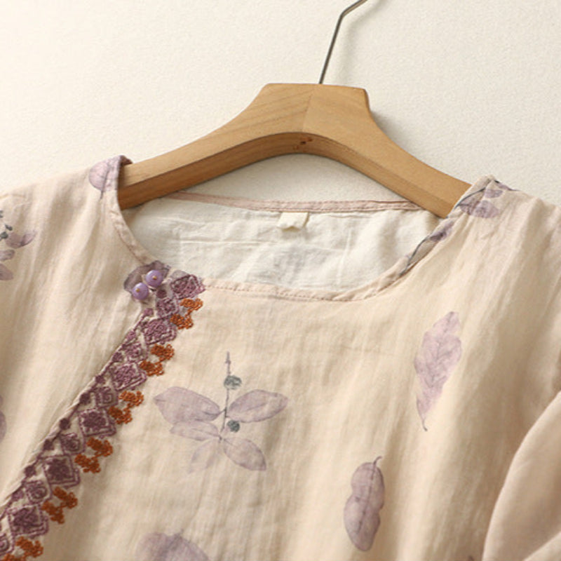 Floral Relaxed Blouse for Women