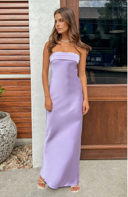 Strapless Wedding Guest Maxi Dress for Women