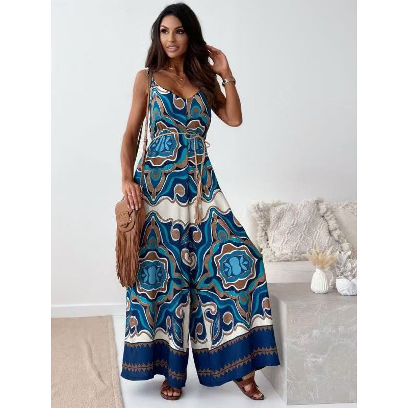 Wide Leg Bohemian Jumpsuit for Women