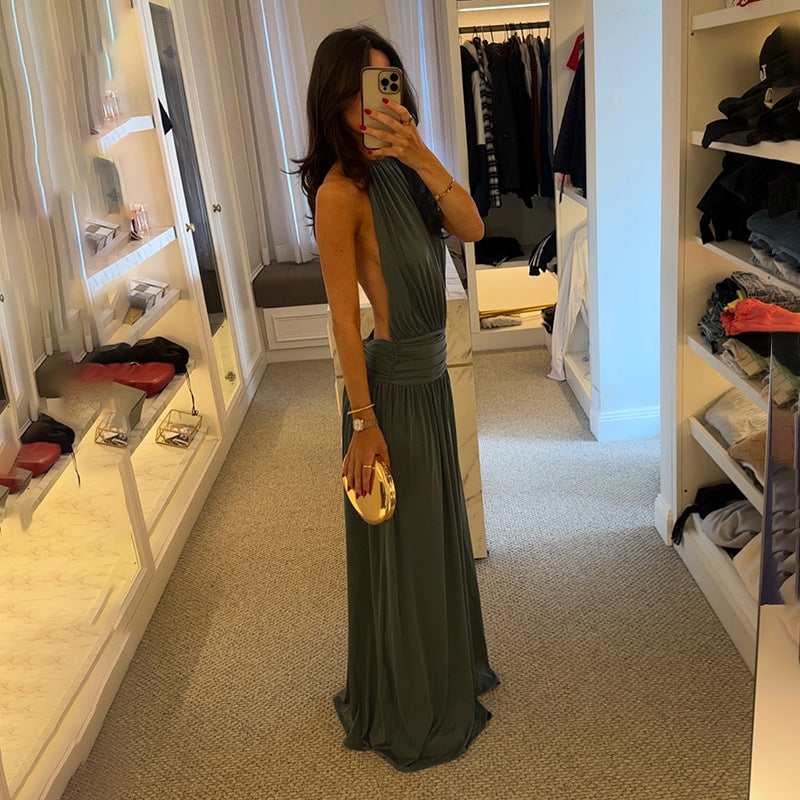 Halter Neck Maxi Dress for Women