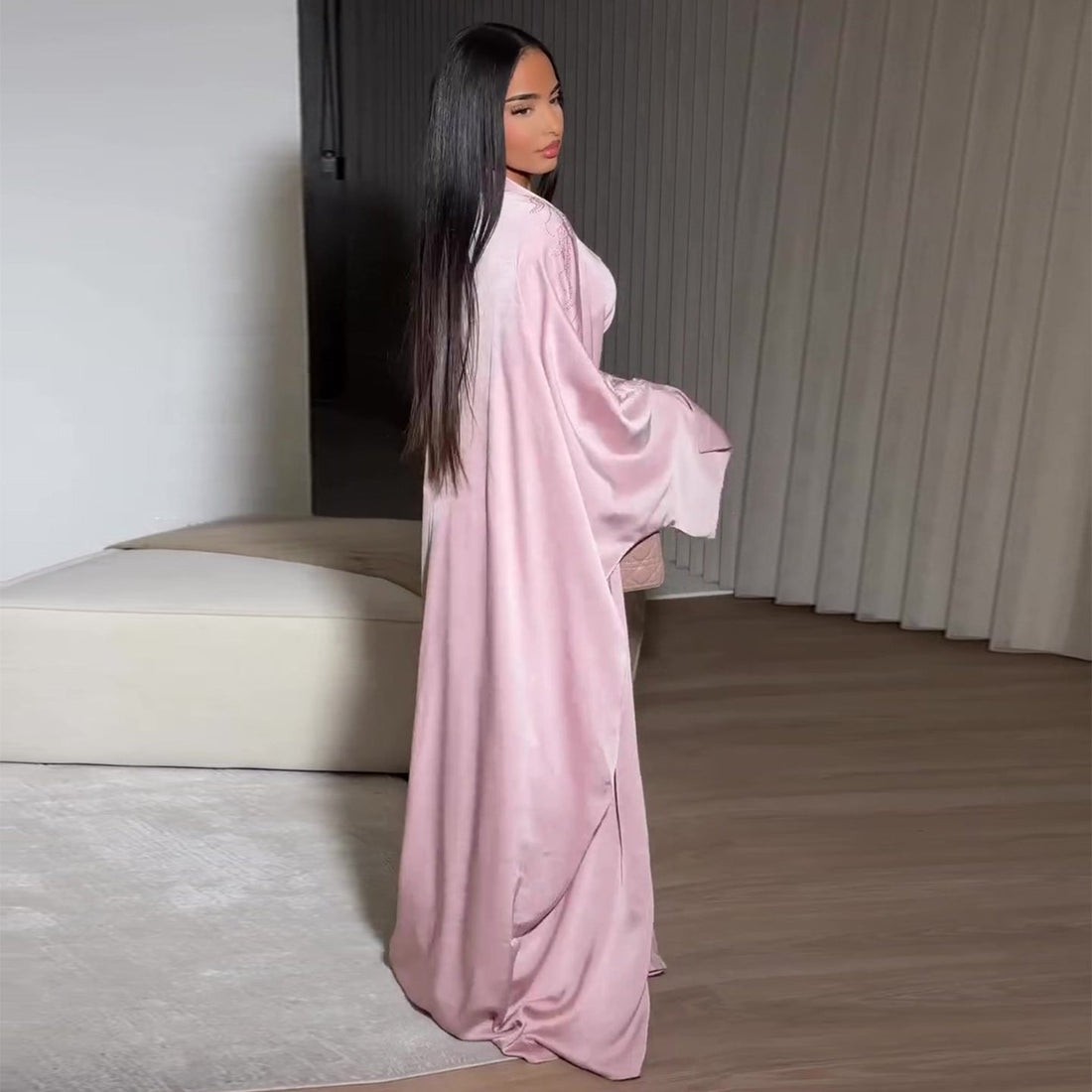 Satin Wedding Guest Maxi Dress for Women