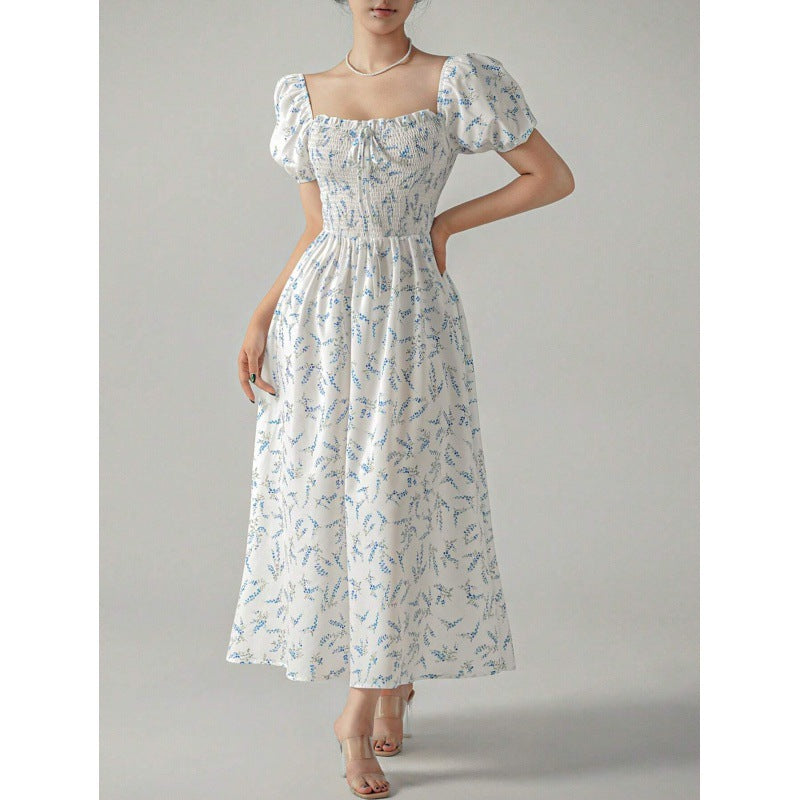 Puff Sleeve Wedding Guest Maxi Dress for Women