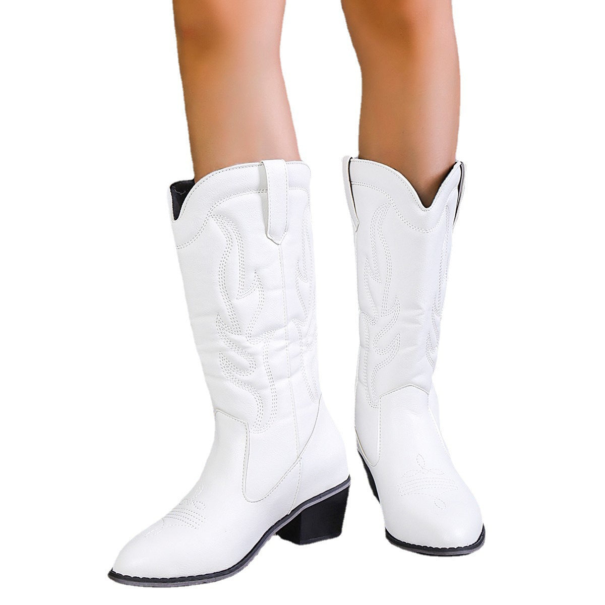 Block Heel Cowboy Boots for Women