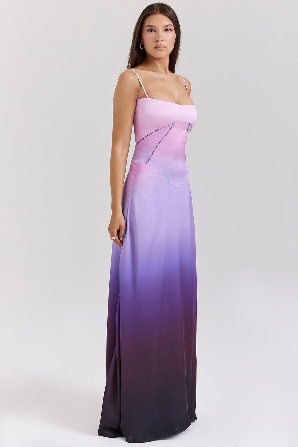 Spaghetti Strap Wedding Guest Maxi Dress for Women