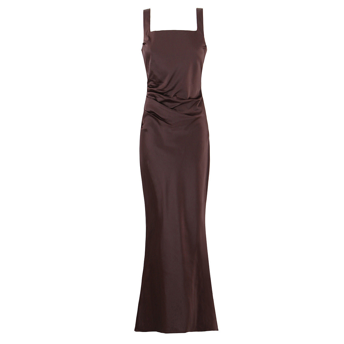 Slim Fit Satin Maxi Dress for Women