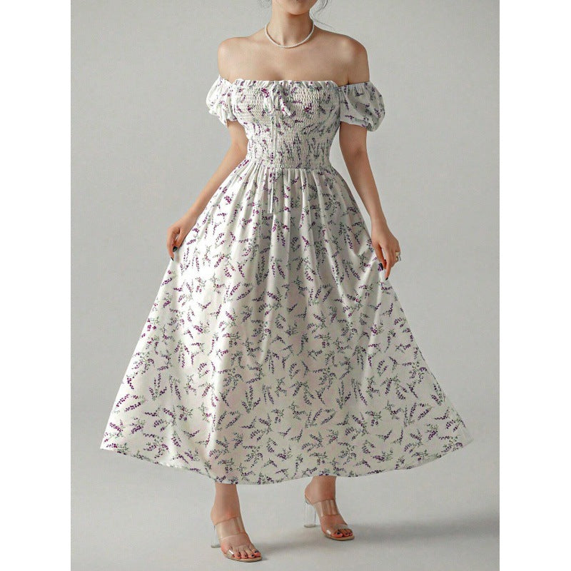 Puff Sleeve Wedding Guest Maxi Dress for Women