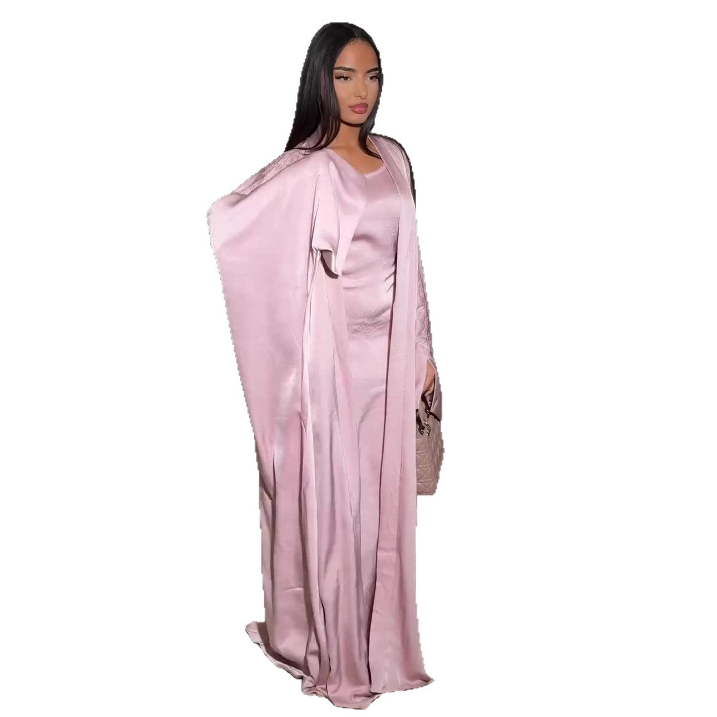 Satin Wedding Guest Maxi Dress for Women