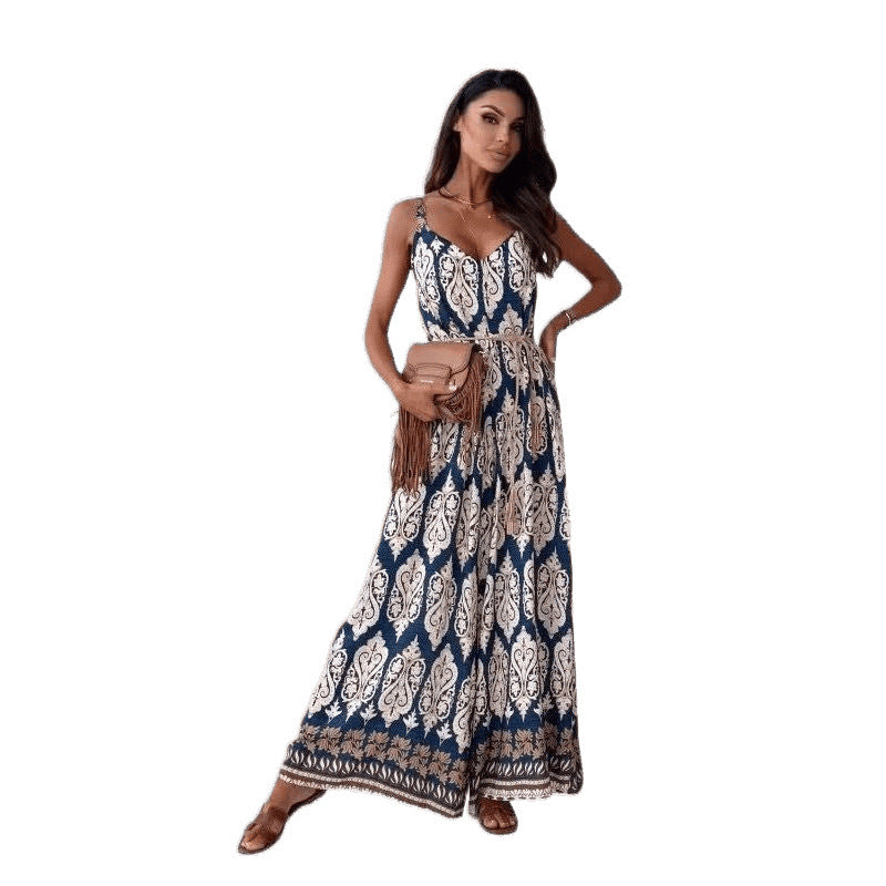 Wide Leg Bohemian Jumpsuit for Women