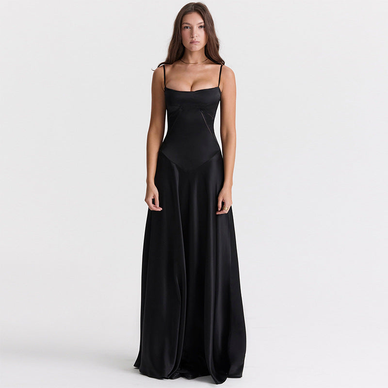 Spaghetti Strap Wedding Guest Maxi Dress for Women