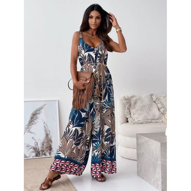 Wide Leg Bohemian Jumpsuit for Women
