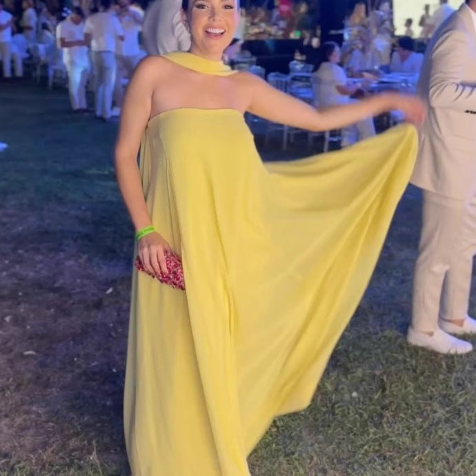 Halterneck Wedding Guest Maxi Dress for Women