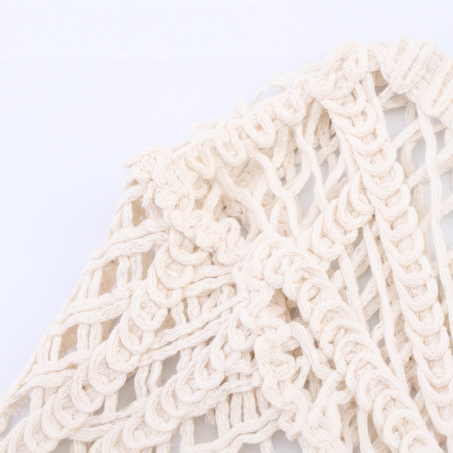 Cropped Crochet Long Sleeve Top for Women