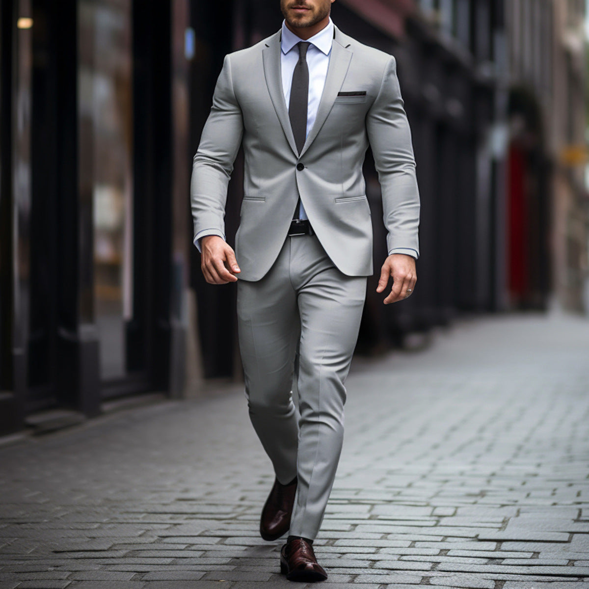 Slim Fit Two-Piece Suit Set for Men
