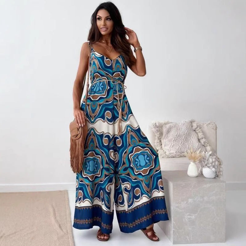 Wide Leg Bohemian Jumpsuit for Women