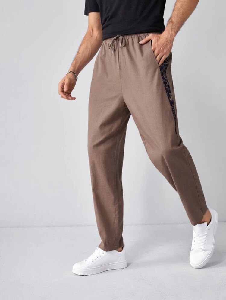 Linen Trousers Straight Leg for Men