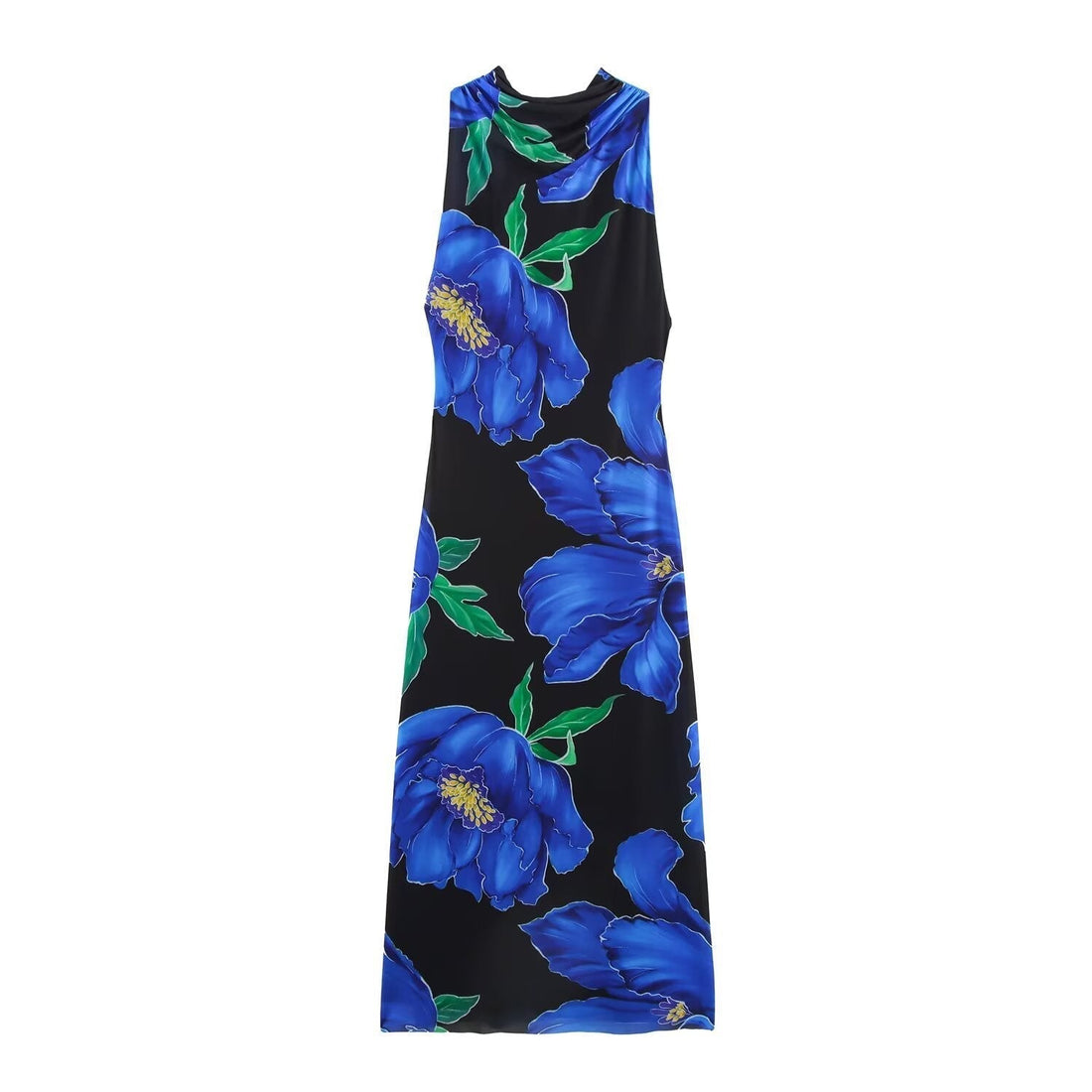 Backless Floral Bodycon Maxi Dress for Women