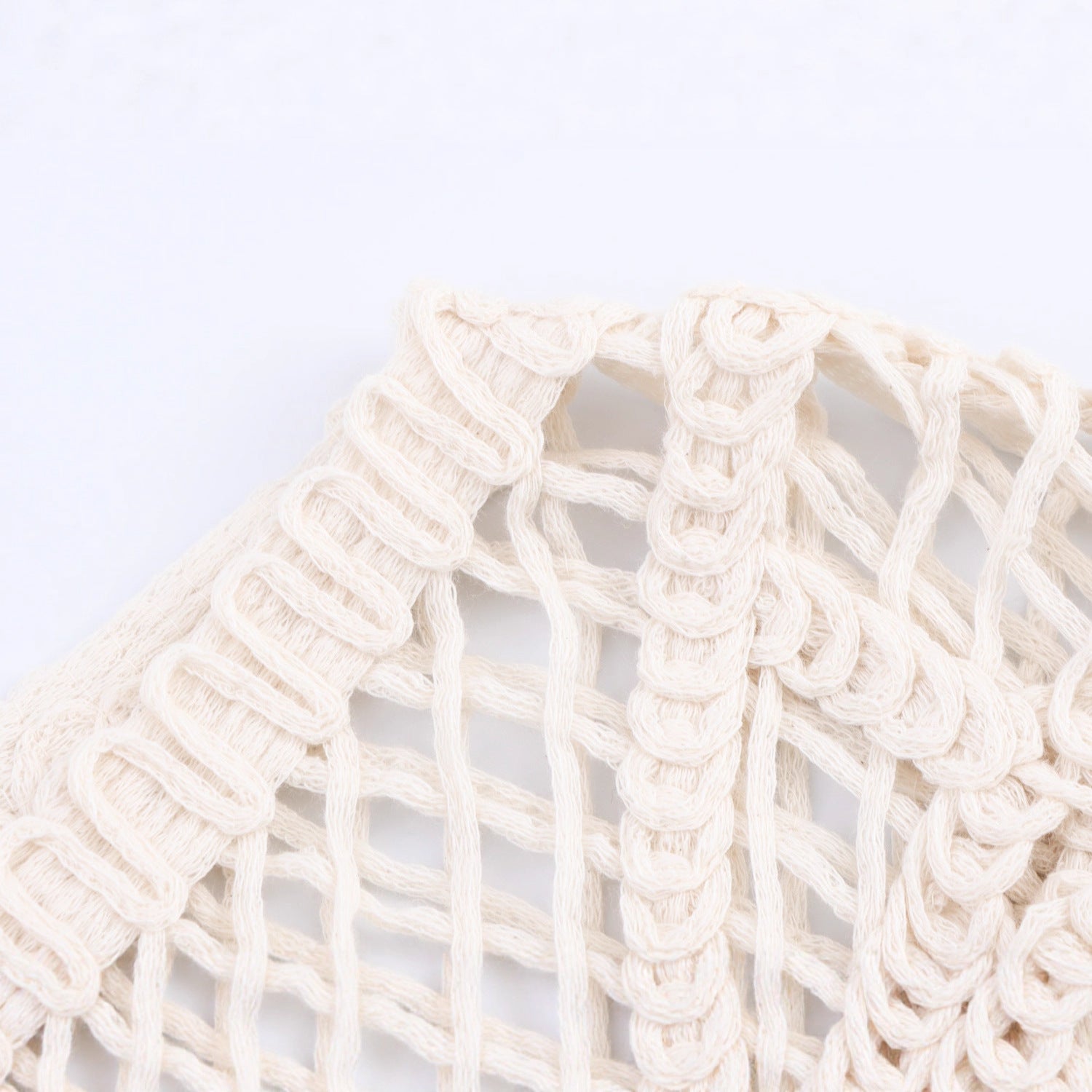 Cropped Crochet Long Sleeve Top for Women