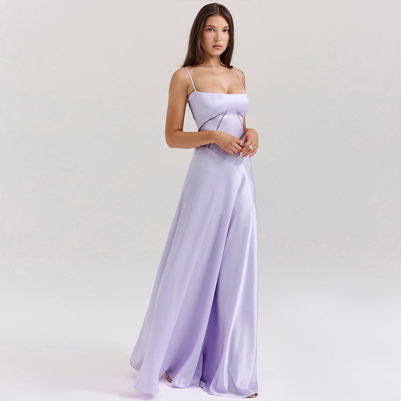 Spaghetti Strap Wedding Guest Maxi Dress for Women