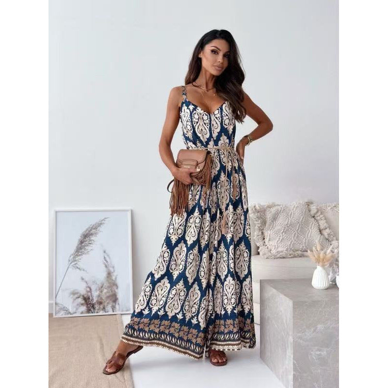 Wide Leg Bohemian Jumpsuit for Women
